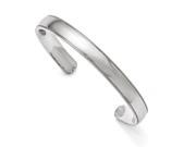 Stainless Steel 7.25in Engravable Polished and Grooved Bangle