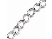 Stainless Steel 8.25in Polished and Antiqued Fancy Link Bracelet