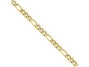 Stainless Steel 8in IP Gold plated 6.30mm 8in Figaro Chain Bracelet