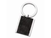 Stainless Steel Textured Black plated Key Ring