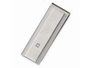 Stainless Steel Polished and Brushed Synthetic CZ Engravable Money Clip