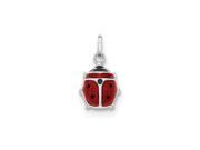 14k White Gold Red Enameled Ladybug Charm 14k White Gold Red Enameled Ladybug Charm
