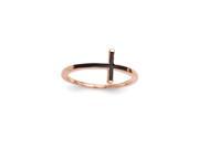 Sterling Silver 14k Rose Gold plated Antiqued Sideways Cross Ring