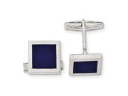 Sterling Silver Synthetic Lapis Cuff Links
