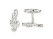 Sterling Silver Treble Clef Cuff Links