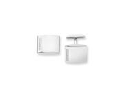 Stainless Steel Engravable Synthetic CZ Cuff Links