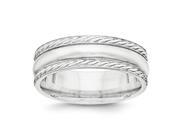 Sterling Silver 6mm Engravable Polished Fancy Band