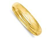 14k 7in Yellow Gold 7 16IN Florentine Engraved Hinged Bracelet Bangle