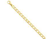 14k Yellow Gold Men s 9in 8.65mm Hand Polished Fancy Link Chain Bracelet