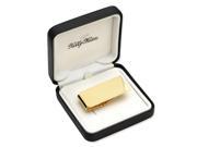 Stainless Steel Polished Hinged Engravable Money Clip. Lovely Leatherrete Gift Box Included