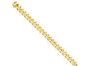 14k Yellow Gold 8in 0.3IN Hand polished Fancy Link Chain Bracelet 0.3IN x 0.3IN