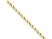 14k Yellow Gold 7in 4mm D C Rope with Lobster Clasp Chain Bracelet