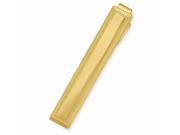Stainless Steel 14K Gold Plated Engravable Lined Edge Tie Bar