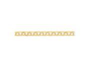14k Yellow Gold 7in Lite 8.5mm Triple Link Charm Bracelet