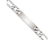 Sterling Silver 8.5 inch Polished Engravable Figaro Men s Link ID Bracelet