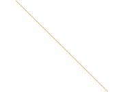 14k Yellow Gold 10in 1.2mm D C Baby Ball Anklet Chain