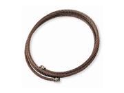 Stainless Steel Chocolate color IP plated Cable Bracelet. 8.5in long.