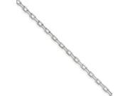 Sterling Silver 8in 3.5mm Fancy Diamond Cut Open Cable Chain Bracelet
