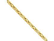 14k Yellow Gold 8in 3.25mm Byzantine Chain Bracelet