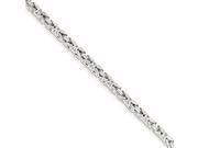 Sterling Silver 7in 4.25mm Byzantine Chain Bracelet