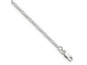 Sterling Silver 10in 2.25mm Figaro Chain Bracelet