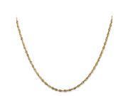 14k Yellow Gold 9in 1.8mm D C Extra Lite Rope Chain Bracelet