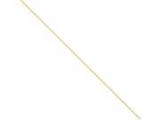 14k Yellow Gold 10in 1.0mm Parisian Wheat Anklet Chain