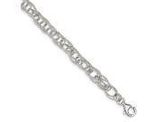 Sterling Silver 7.5in Fancy Link Bracelet