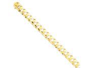 14k Yellow Gold Men s 9in 11mm Hand Polished Fancy Link Chain Bracelet
