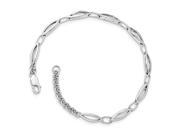 Sterling Silver Rhodium Plated White Ice Diamond w 1.25in ext 7in Bracelet Color H I Clarity SI2 I1