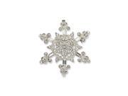 Silvertone Fancy Crystal Snowflake Pin