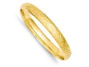 14k 7in Yellow Gold 42140 D C Fancy Hinged Bracelet Bangle