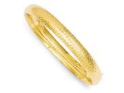 14k 7in Yellow Gold 42140 D C Fancy Hinged Bracelet Bangle