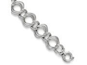 Sterling Silver 8in Triple Link Bracelet