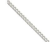 Sterling Silver 7in Polished 6.2mm Curb Chain Bracelet