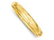14k Yellow Gold 7in 42140 D C Fancy Hinged Bracelet Bangle