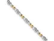 Sterling Silver 14k Yellow Gold Plated Diamond Bracelet Color H I Clarity SI2 I1