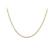 14k Yellow Gold 7in 1.50mm D C Rope Chain Bracelet