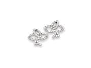 Sterling Silver Diamond Stud Earrings. Carat Wt 0.33ct 0.4IN x 0.5IN