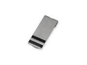 Stainless Steel Black Carbon Fiber Engravable Money Clip