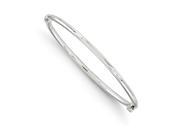14k 7in 3.00mm White Gold Hinged Bangle