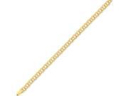 14k Yellow Gold 8in Double Link Charm Bracelet