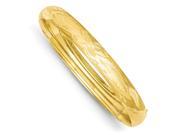 14k 7in Yellow Gold 5 16IN Florentine Engraved Hinged Brace. Bangle