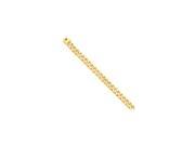 14k Yellow Gold 8in 8.3mm Hand polished Traditional Curb Link Chain Bracelet