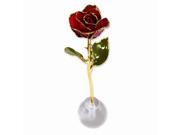 Lacquer Dipped Gold Trim Knob Stand Red Spring Rose