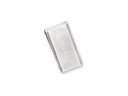 Rhodium Plated Stainless Steel Swiss Cut Edge Engravable Money Clip. Lovely Leatherrete Gift Box Included