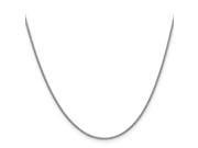 14k White Gold 1.5mm 10in Solid Polished Cable Anklet Chain