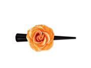 Lacquer Dipped Orange Rose Hair Clip