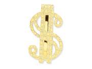 14k Yellow Gold Polished Dollar Sign Money Clip