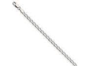 Sterling Silver 8in Rhodium Plated 3.2mm Open Link Chain Bracelet